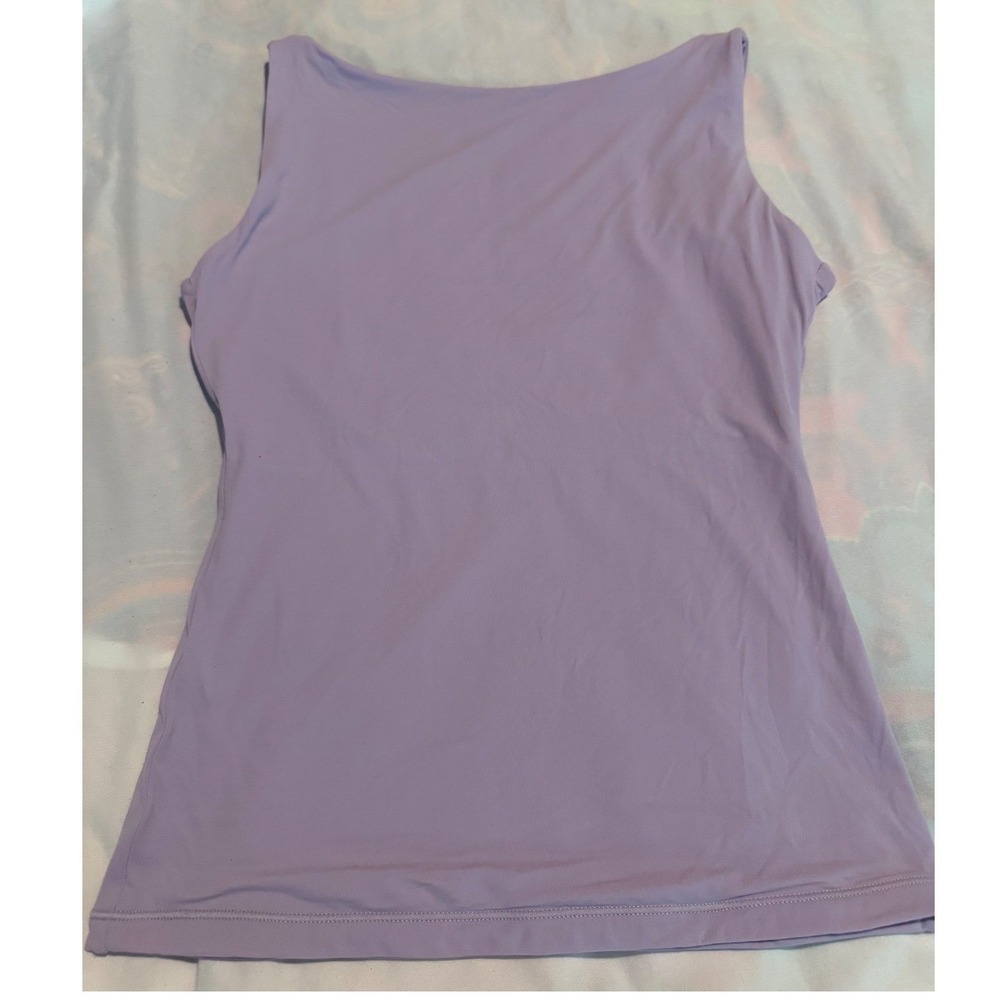 SUUKSESS Lavender Purple Low Back Tank Top Sleeveless Boat Neck XS